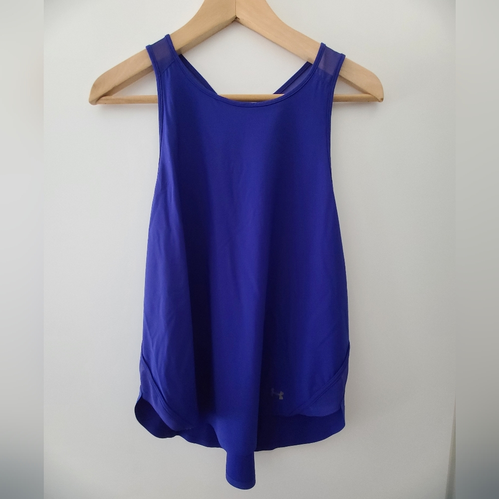 Women's UA electric blue workout top-Small